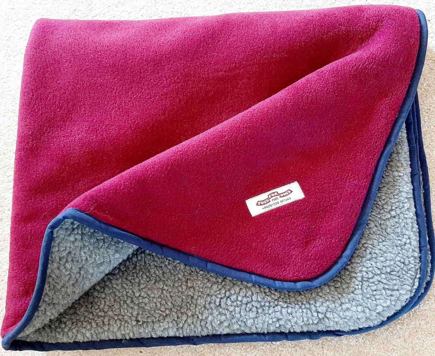 Polar Fleece and Faux Sheepskin Blanket/Throw in two sizes