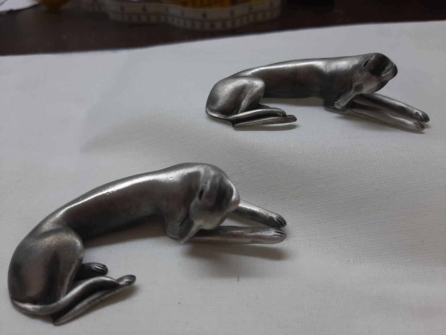 Pewter Sleeping Hound Figurine