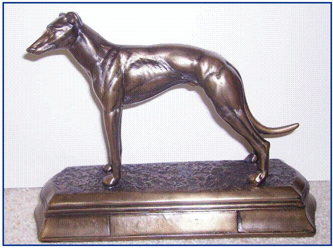 Coldcast Bronze of a Standing Greyhound