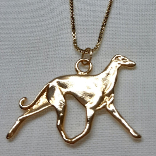 Walking Hound Gold Plated necklace