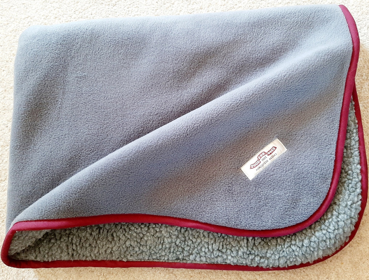Polar Fleece and Faux Sheepskin Blanket/Throw in two sizes