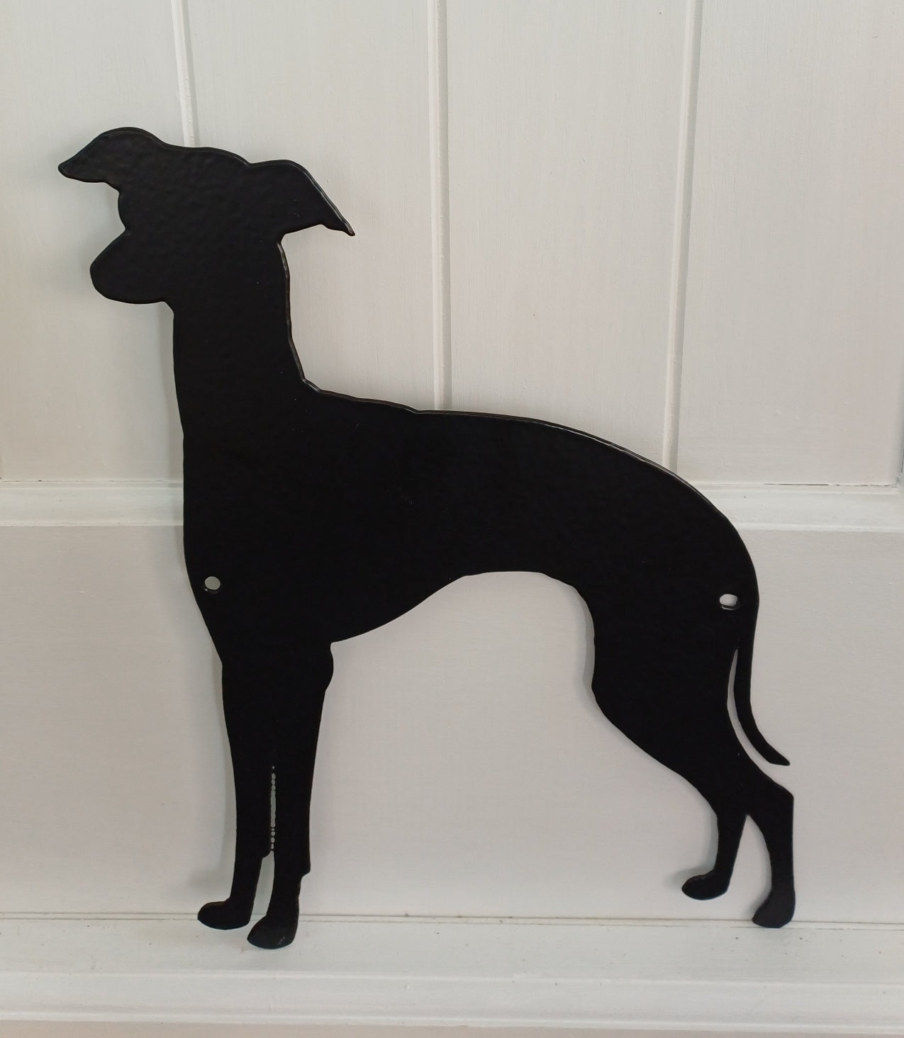 Black Silhouette of a Standing Italian Greyhound