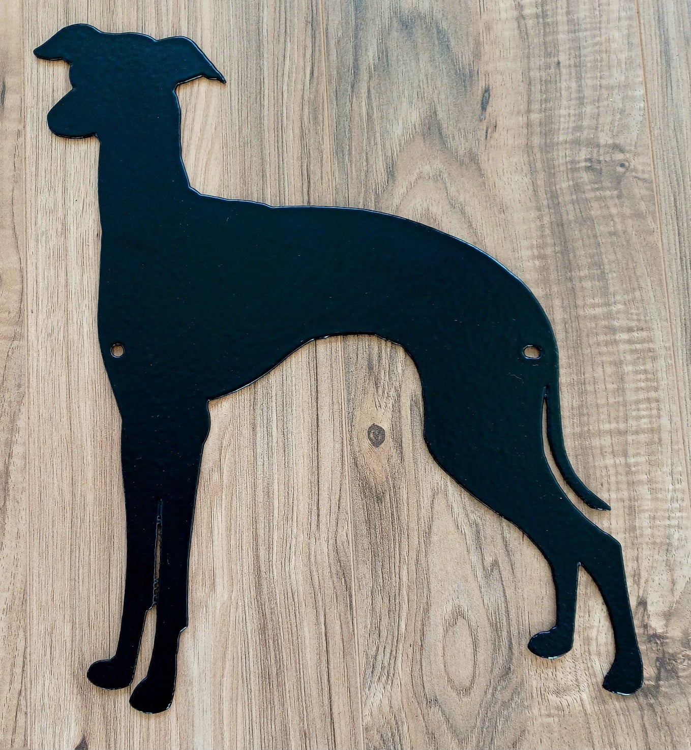Black Silhouette of a Standing Italian Greyhound