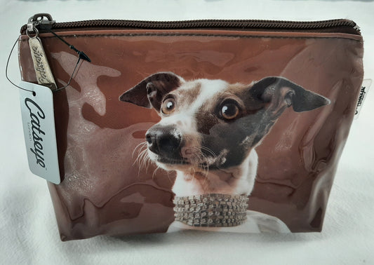 Makeup Bag with Italian Greyhound Head Study