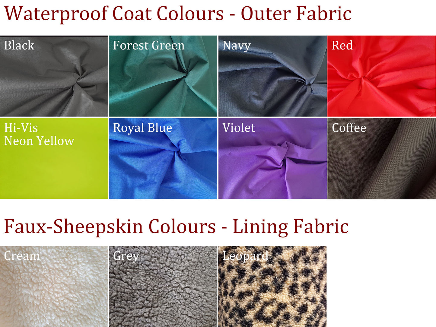 Waterproof Winter Warm Faux-Sheepskin Lined Italian Greyhound Dog Coat
