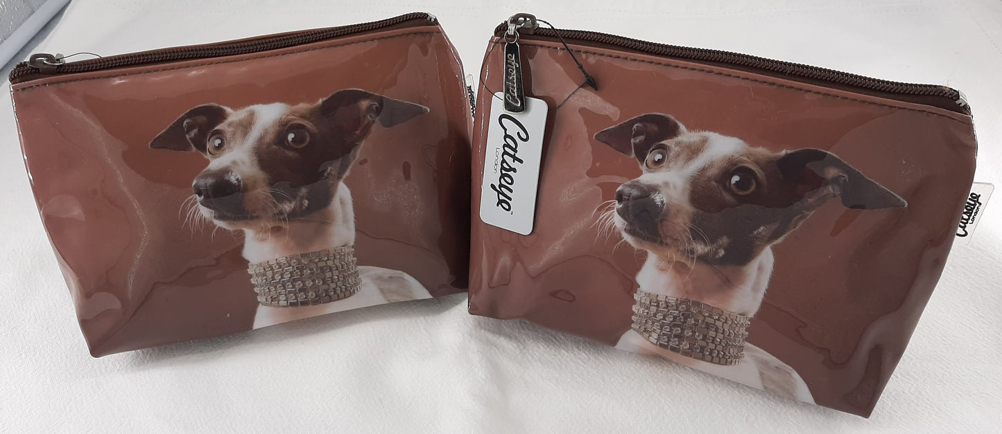 Makeup Bag with Italian Greyhound Head Study