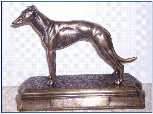Coldcast  Bronze of a Standing Greyhound