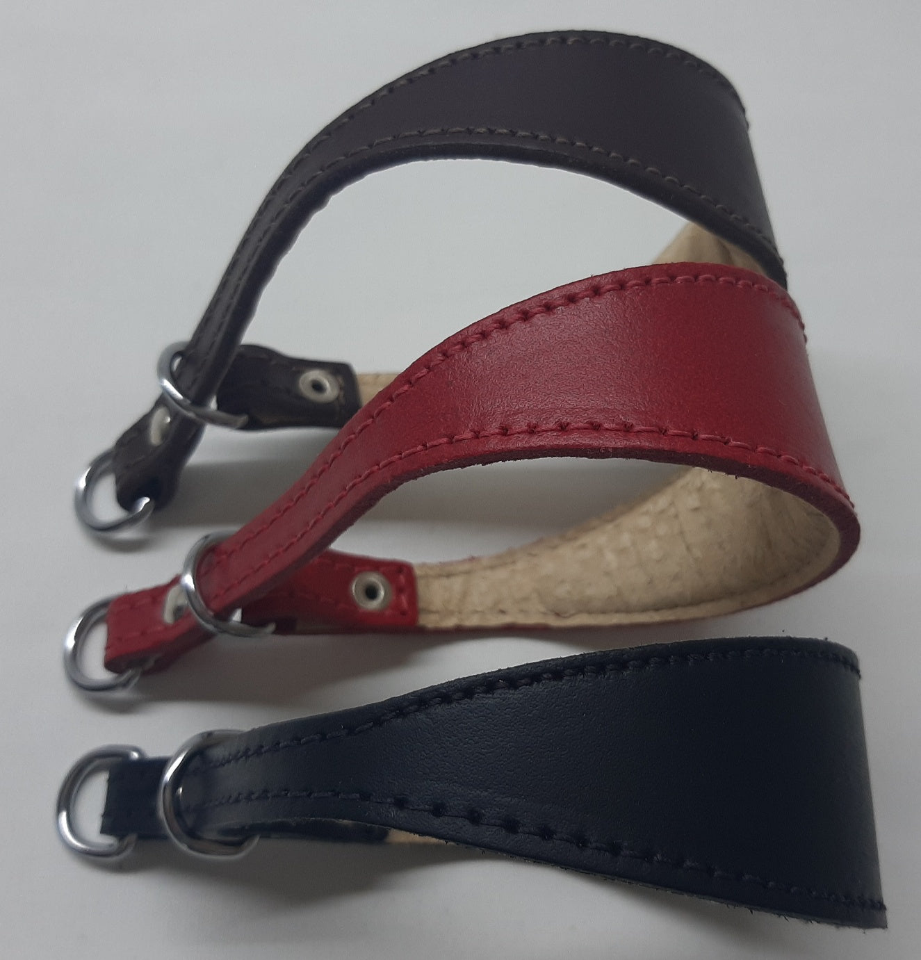 Leather Hound Slip Dog Collars - Italian Greyhound & Small Whippet
