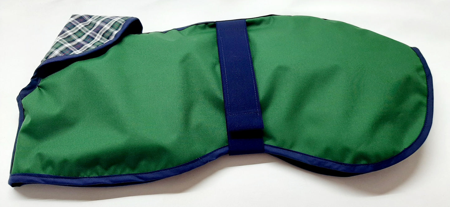 Summer Weight Waterproof Cotton Lined Whippet Dog Coat